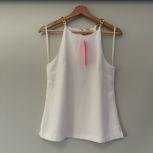 NWT Lilly Pulitzer Adrienne Halter Tank Top in Resort White 4